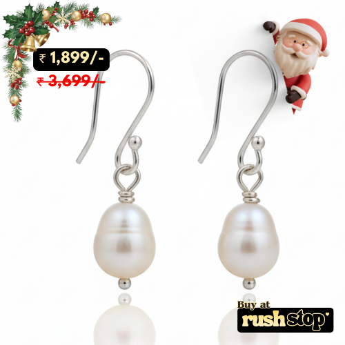 Elegant Natural Freshwater Pearl Drop Earrings