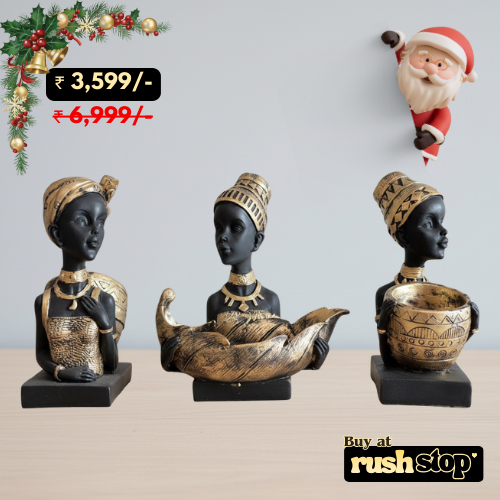 Handcrafted African Lady Decorative Bowl