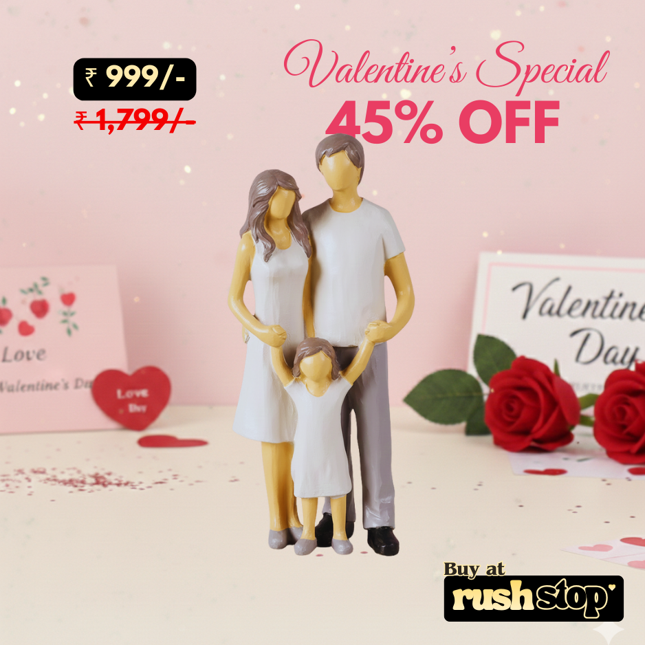 Joyful Family of Three Figurine – Heartwarming Home Decor Accent