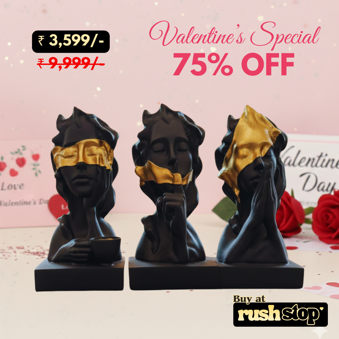 Handcrafted Decorative Bust Statue for Modern Home Decor