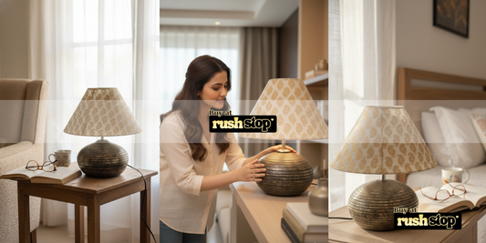 Premium Designer Resin Golden Table Lamp – A Luxury Accent Light for Modern Home Decor