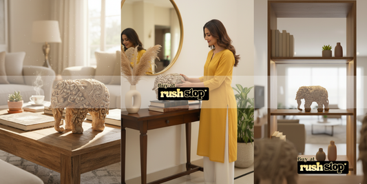 Handcarved Elephant Idol Showpiece – A Symbol of Elegance, Strength & Premium Home Decor