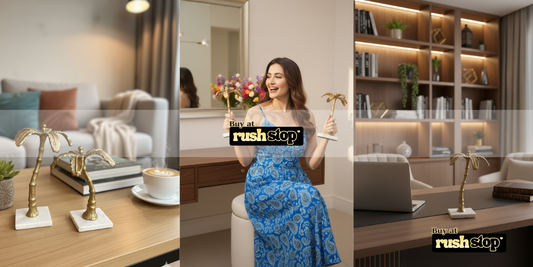 Premium Handcrafted Golden Palm Tree – A Luxury Statement Piece for Modern Home Decor