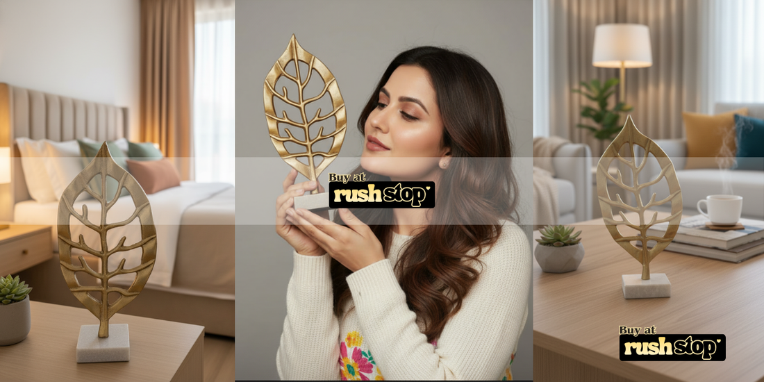 Golden Aluminium Decorative Leaf – A Modern Accent Piece for Stylish Home Decor