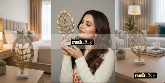 Golden Aluminium Decorative Leaf – A Modern Accent Piece for Stylish Home Decor