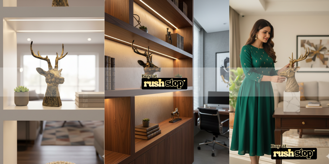 Homesake Brass Deer Head: A Luxury Wall Decor Statement for Modern Indian Homes