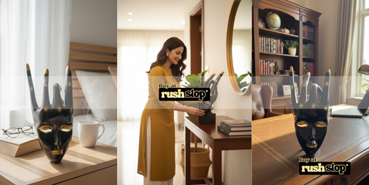 Resin Hand Mudra Zen Face By RushStop