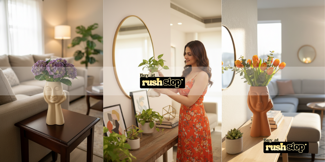 White Ceramic Mother Bust Vase By RushStop