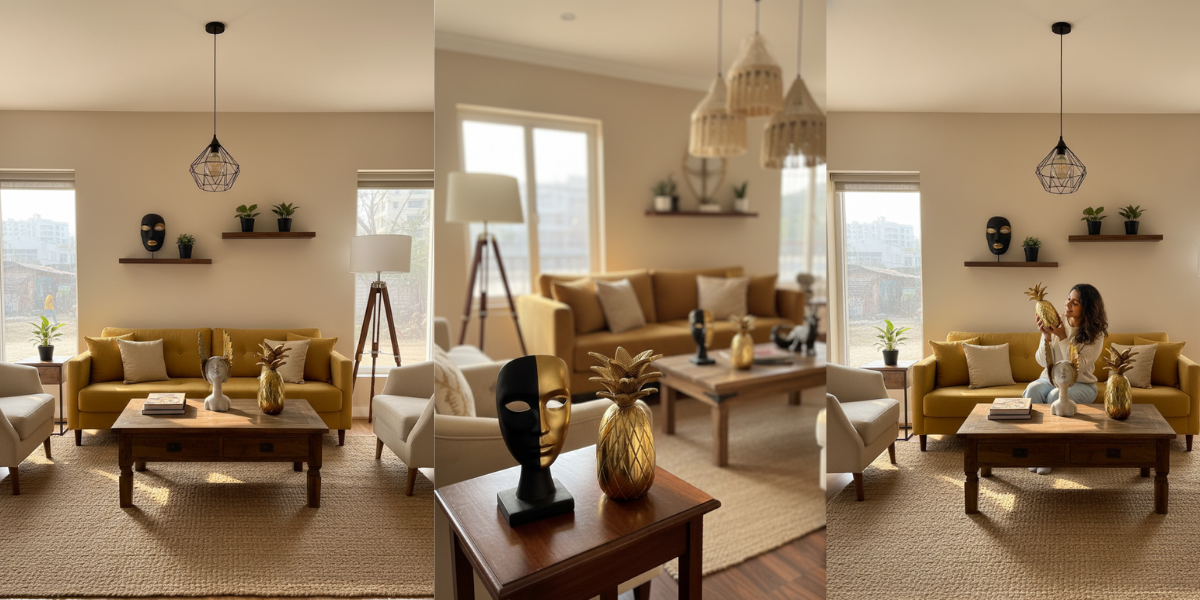 Modern Living Room Decor | Resin Figurines & Designer Home Accents