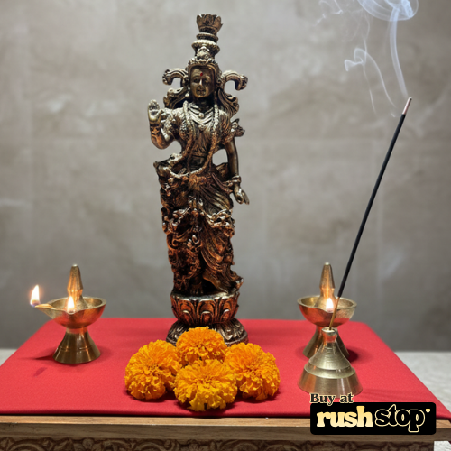 Handcrafted Goddess Radha Idol Sculpture