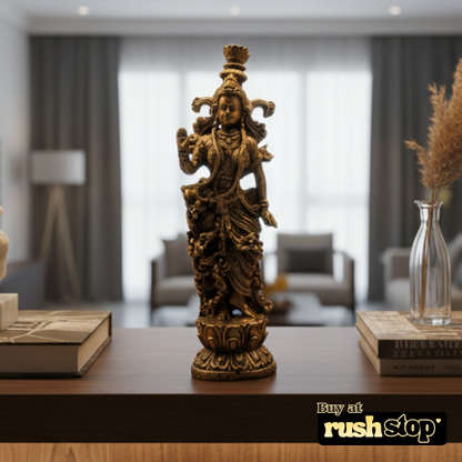 Handcrafted Goddess Radha Idol Sculpture