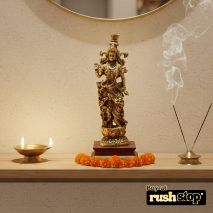 Handcrafted Goddess Radha Idol Sculpture