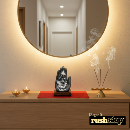 Contemporary Blessing Ganesha Idol in Hand Sculpture Stand