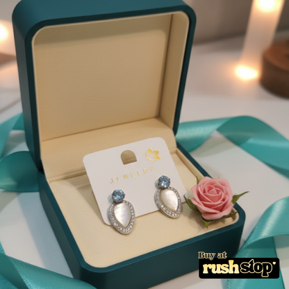 Elegant Pearl and Crystal Stud Earrings Set of 5