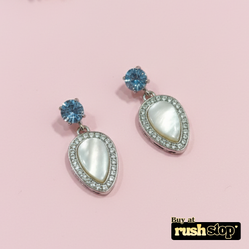 Elegant Pearl and Crystal Stud Earrings Set of 5