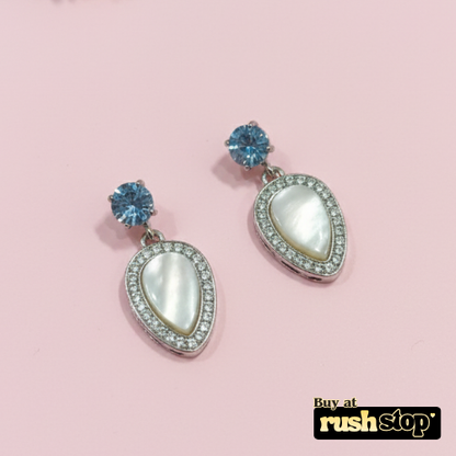 Elegant Pearl and Crystal Stud Earrings Set of 5