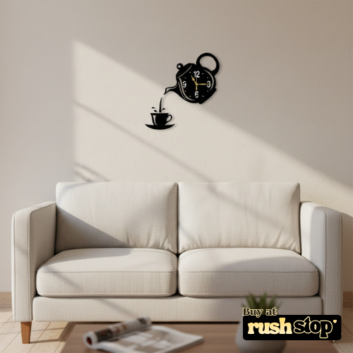 Artisan Hand-Carved Wooden Spindle Wall Clock