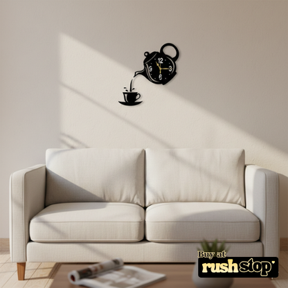 Artisan Hand-Carved Wooden Spindle Wall Clock