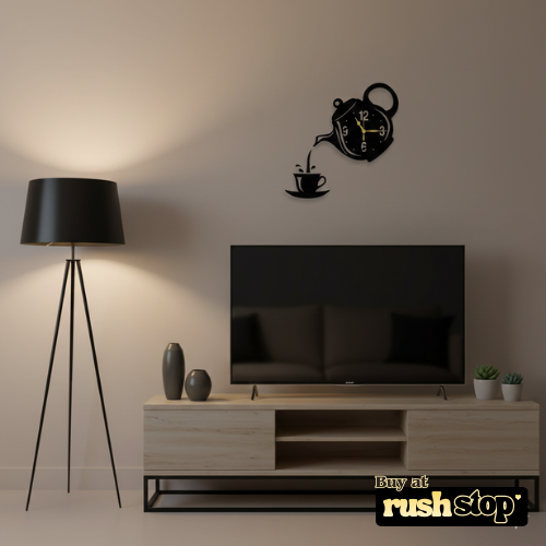 Artisan Hand-Carved Wooden Spindle Wall Clock