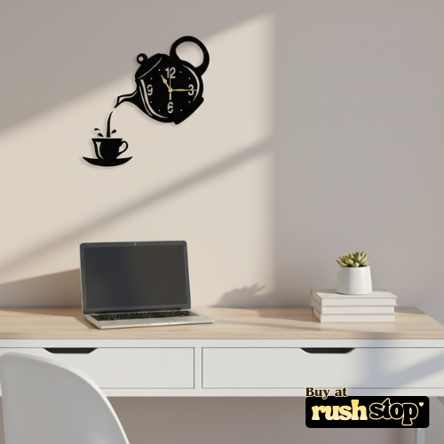 Artisan Hand-Carved Wooden Spindle Wall Clock