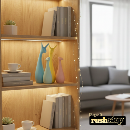 Pastel family deer sculpture set of 4 modern home decor