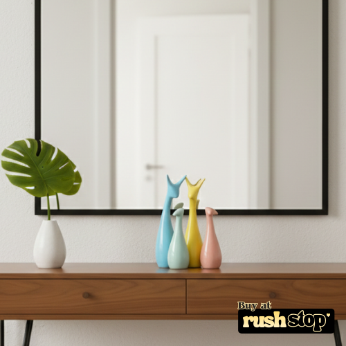 Pastel family deer sculpture set of 4 modern home decor