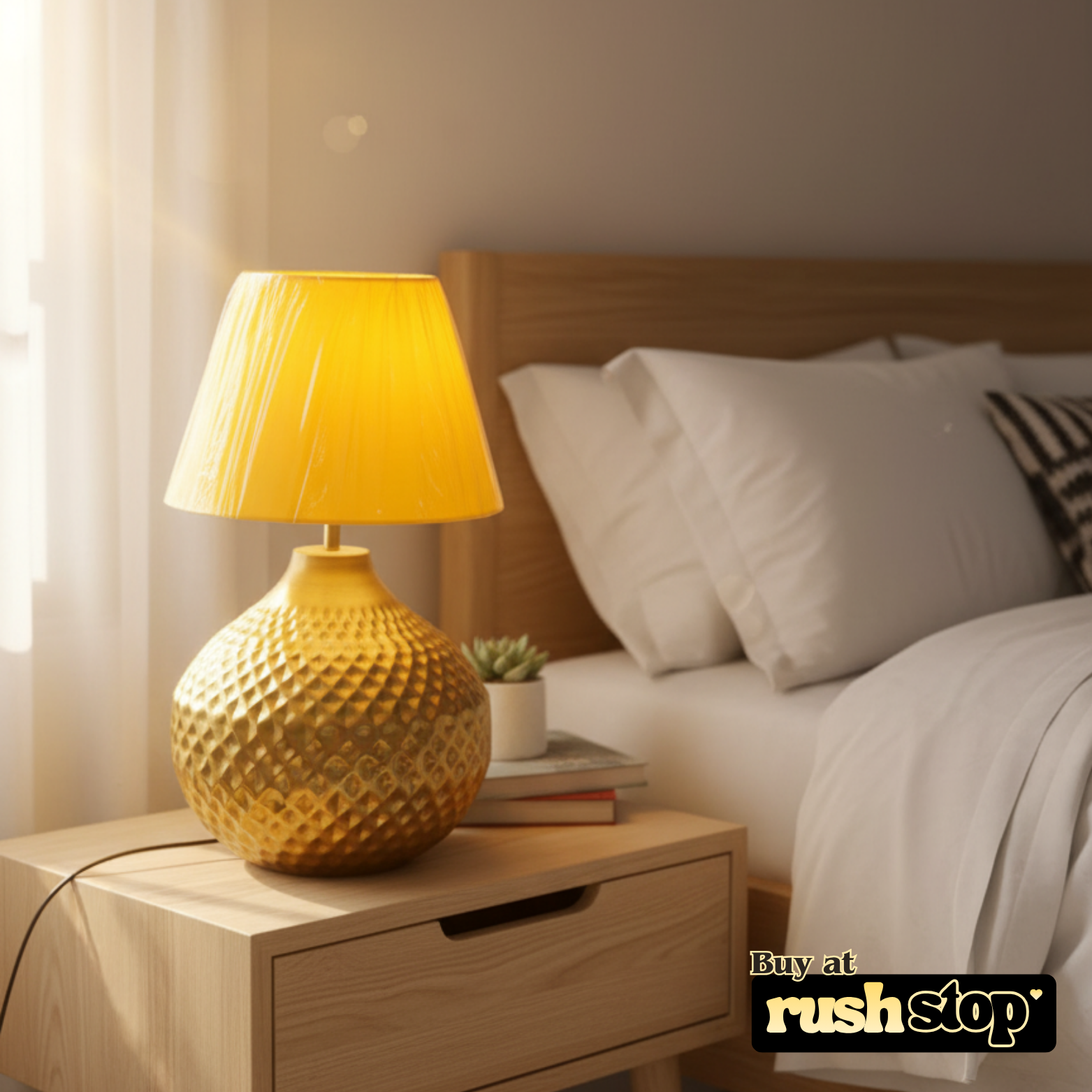Designer resin sculpture Brass table lamp, handcrafted decor India – Rush Stop, free shipping home decor India.