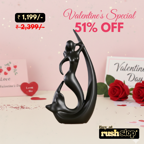 Contemporary Abstract Mermaid & Dolphin Sculpture