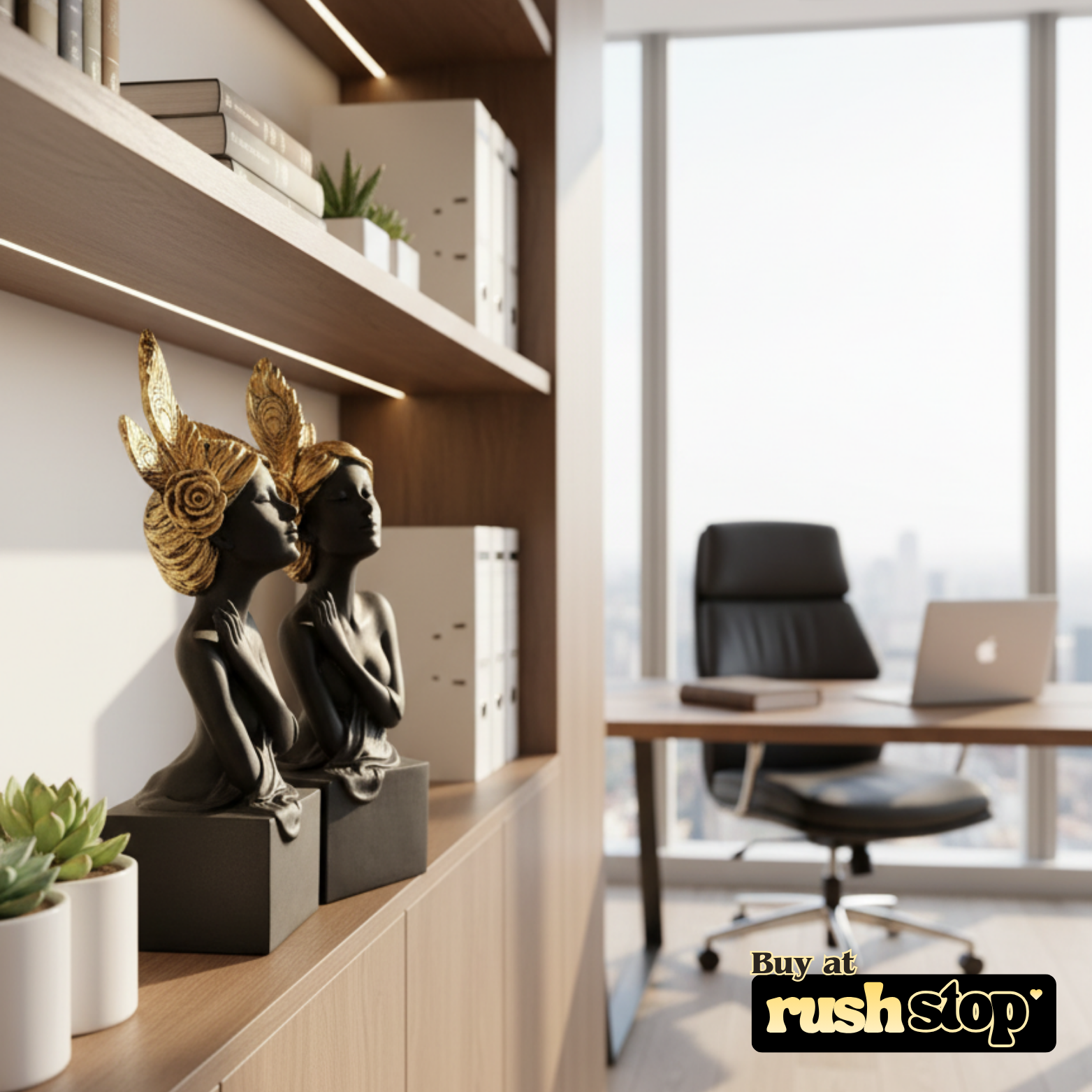 Premium resin decor India gray and golden fairy statue, modern resin figurine, resin home decor – Rush Stop, easy returns decor store.