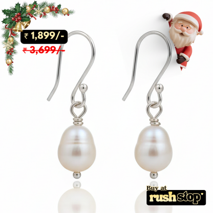 Elegant Natural Freshwater Pearl Drop Earrings