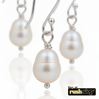 Elegant Natural Freshwater Pearl Drop Earrings