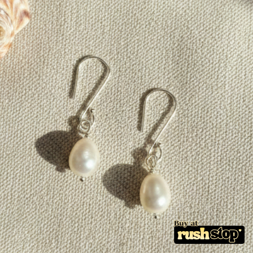 Elegant Natural Freshwater Pearl Drop Earrings