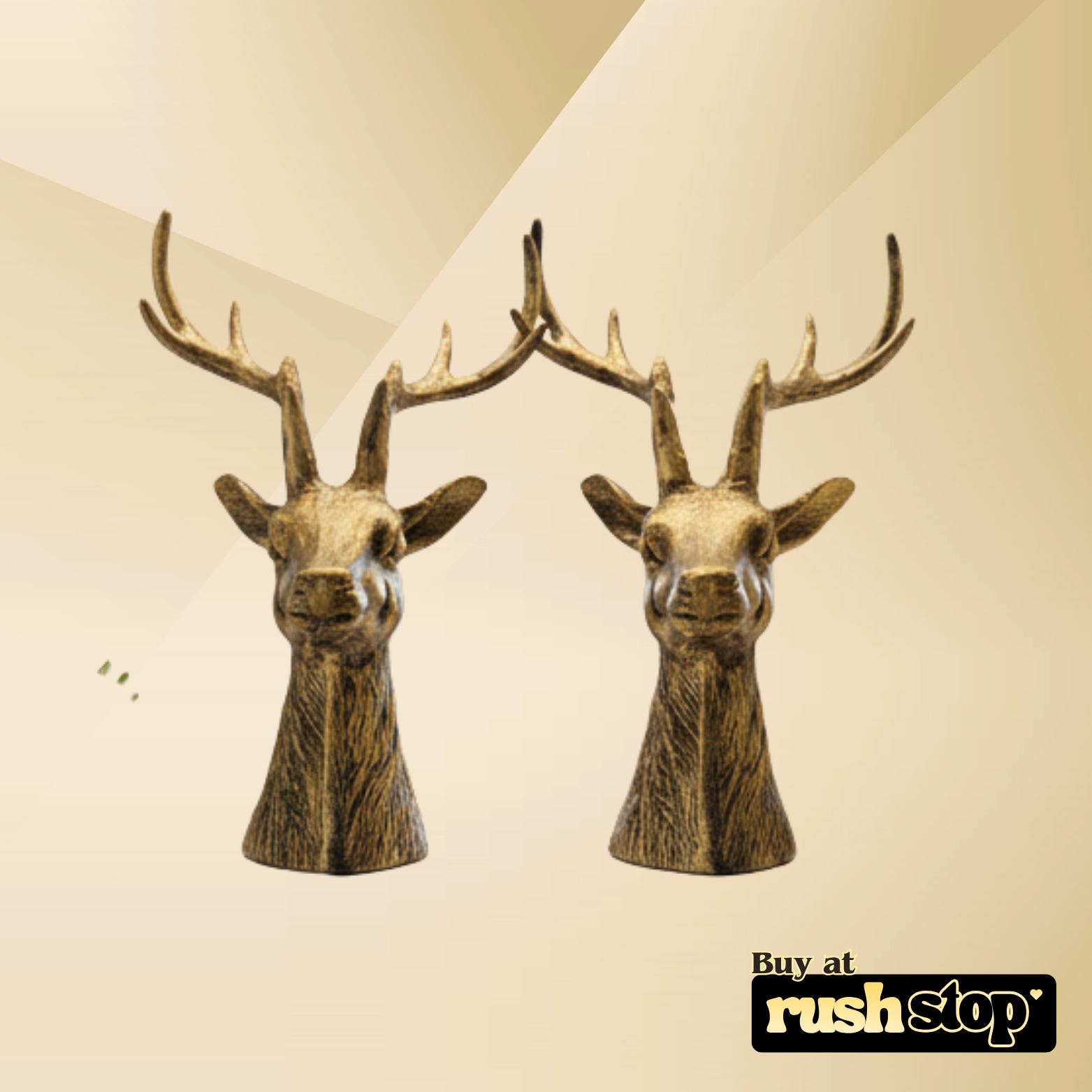 Gharnish deer showpiece, designer resin sculpture, handcrafted decor India, premium resin decor India – Rush Stop, free shipping home decor India.