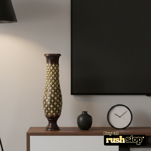 Hammered Gold Decorative Floor Vases