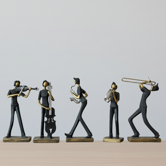 Handcrafted Musician Band Figurine Set of 5
