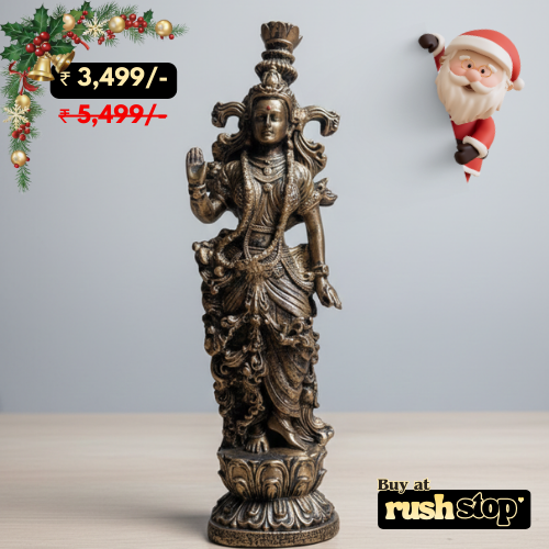 Handcrafted Goddess Radha Idol Sculpture