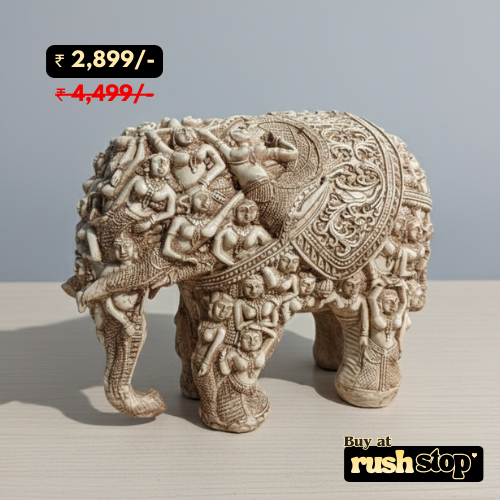 Handcarved Elephant Idol Showpiece