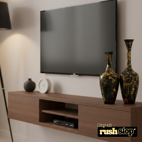 Imperial Noir & Gold Splatter Floor Vases