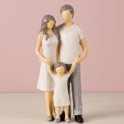 Joyful Family of Three Figurine – Heartwarming Home Decor Accent