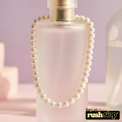 Rush Stop natural freshwater pearl necklace with organic pearl texture and classic single strand design