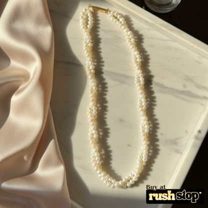 Lustrous Multi-Strand Freshwater Pearl Necklace