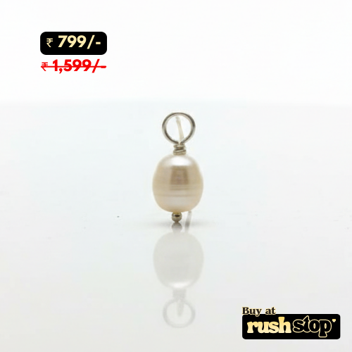 Lustrous Natural Freshwater Pearl Drop Charm