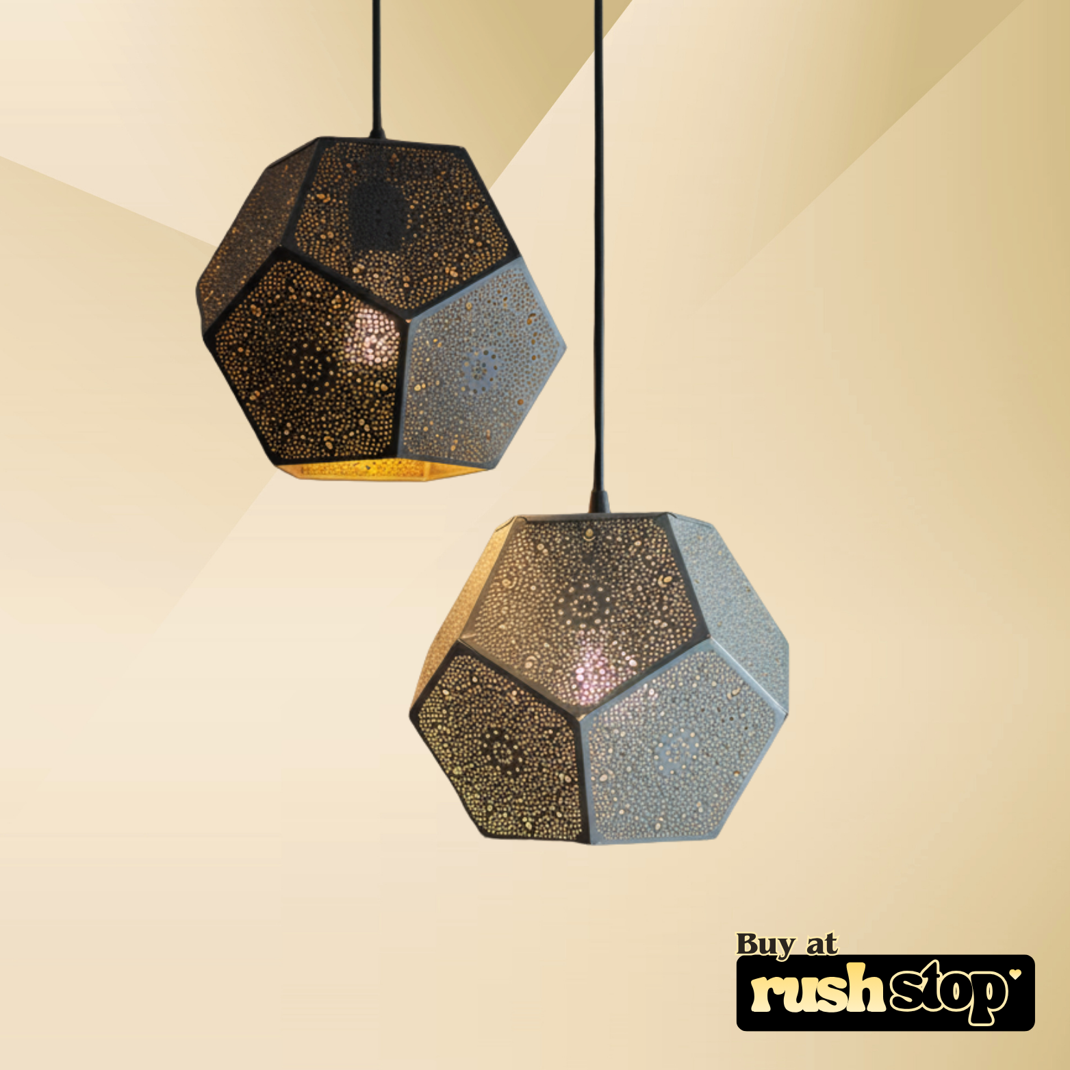 Luxury Moroccan pendant light, designer resin sculpture, handcrafted decor India, premium resin decor India – Rush Stop, free shipping home decor India.