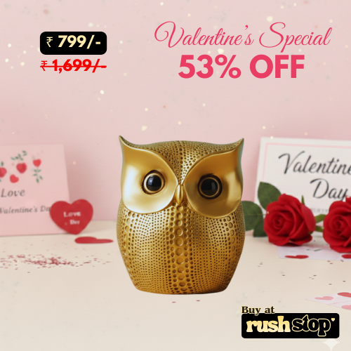 Luxury Golden Owl Resin Art Figurine