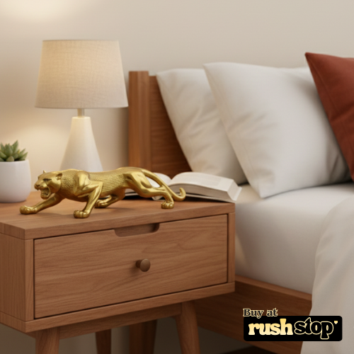 Luxury golden panther figurine car dashboard decor