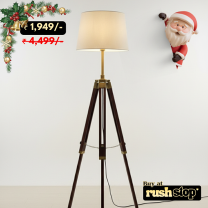 Nautical Wooden Tripod Floor Lamp