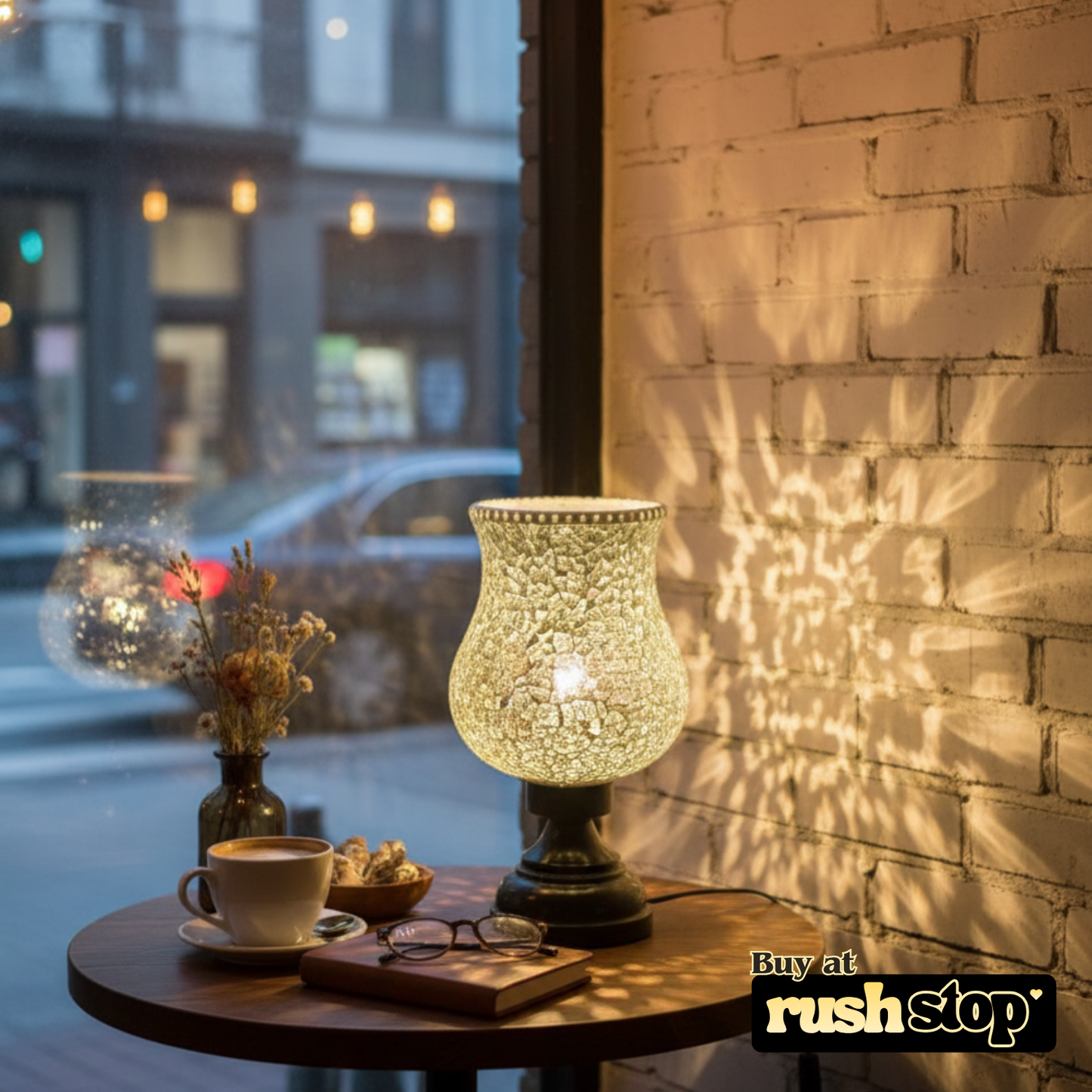 Luxury resin figurine mosaic table lamp, designer resin sculpture, handcrafted decor India – Rush Stop, free shipping home decor India.