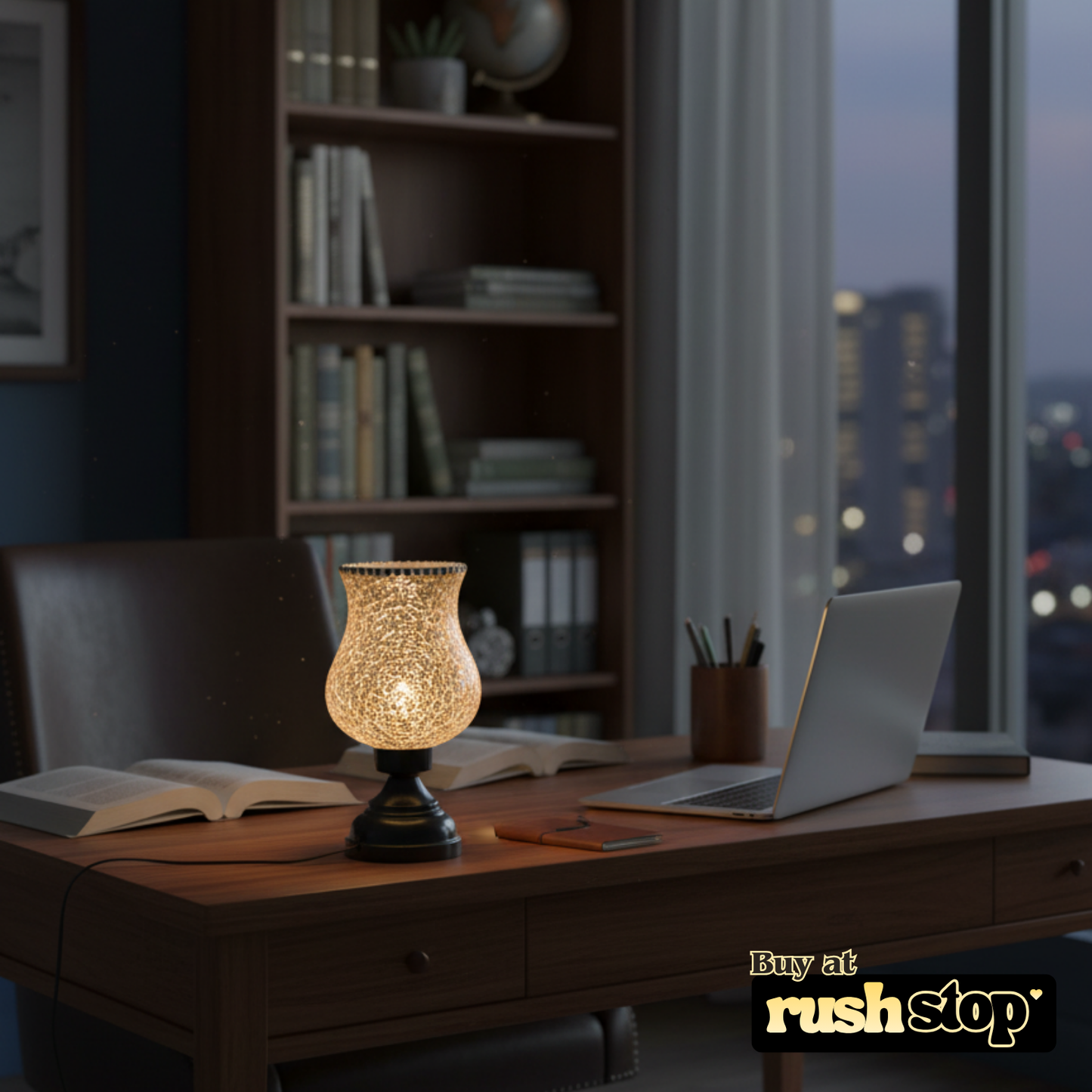 Luxury resin figurine mosaic table lamp, designer resin sculpture, handcrafted decor India – Rush Stop, free shipping home decor India.