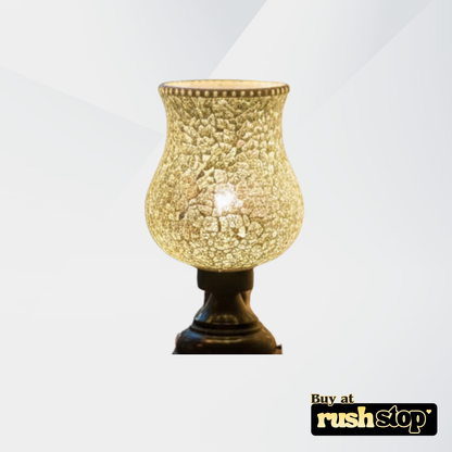 Luxury resin figurine mosaic table lamp, designer resin sculpture, handcrafted decor India – Rush Stop, free shipping home decor India.
