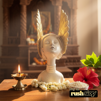 Designer resin sculpture Greek angel statue, luxury resin figurine, handcrafted decor India – Rush Stop, free shipping home decor India.